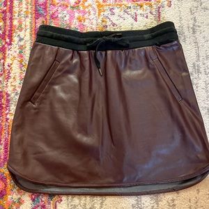 Forever 21 Maroon Leather Mini Skirt